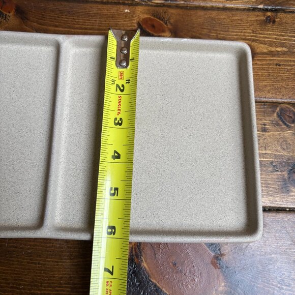 Hearth & Hand Stoneware Vanity Tray - Dual Section Organizer - Picture 4 of 8